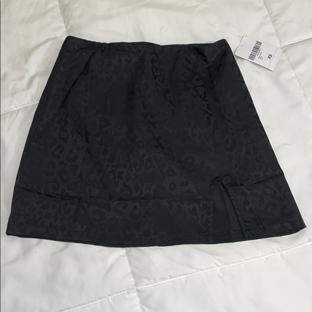 Leopard Print Mini Skirt